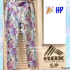 RBX Brush Stroke Paint Splatter Print Watercolor Colorful Leggings Sz S P SP